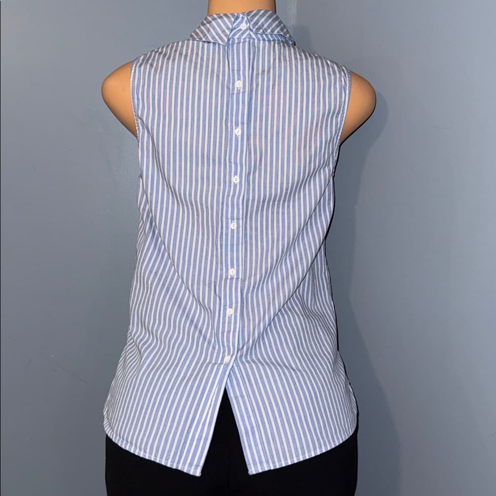 H&M Striped Sleeveless Top With Button Down Back - Size Small - Thumbnail 5