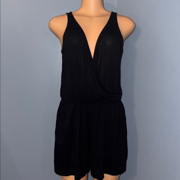 H&M Black Sleeveless Romper - Size Small - Thumbnail 9