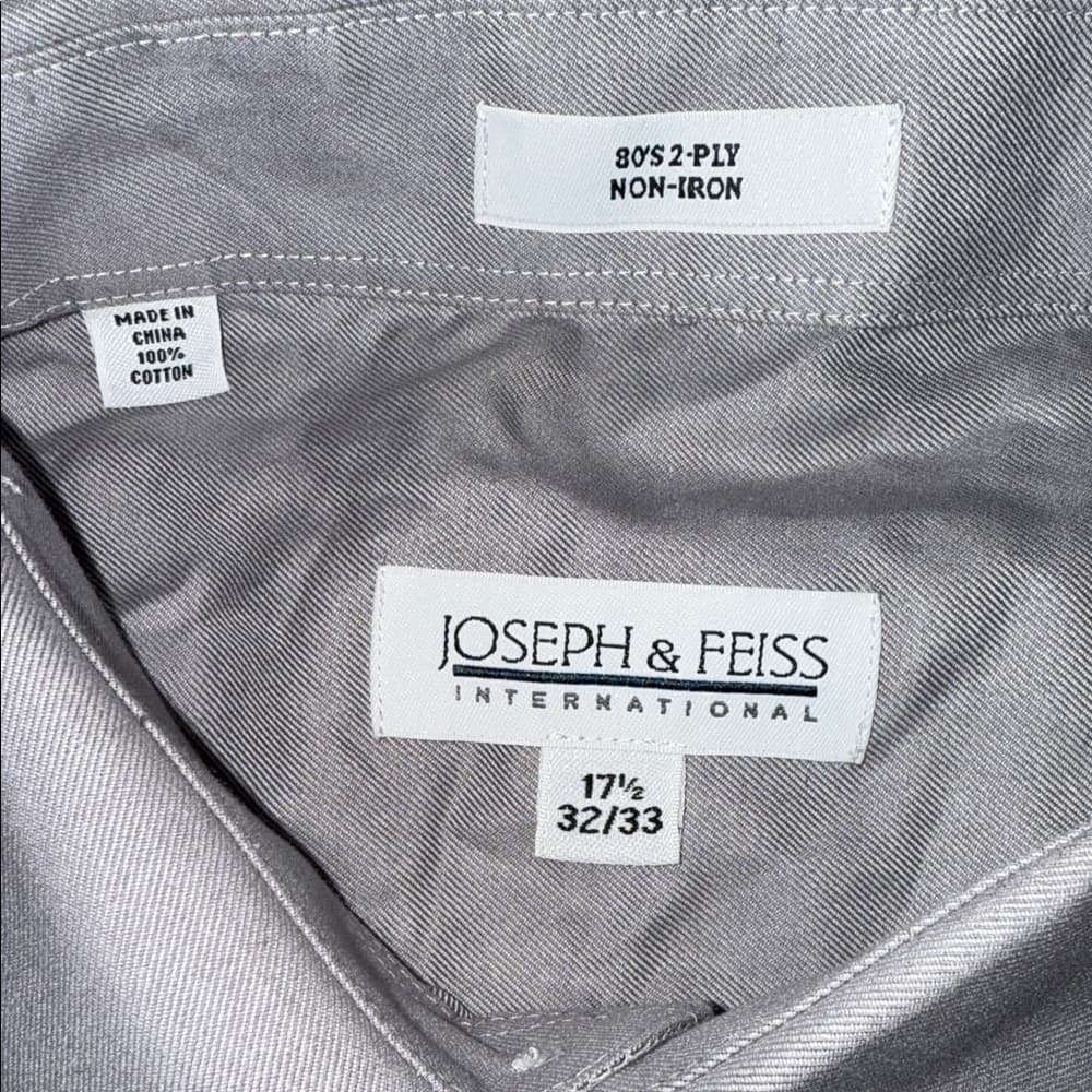 Men's Classic Gray Button Down Shirt - Thumbnail 2