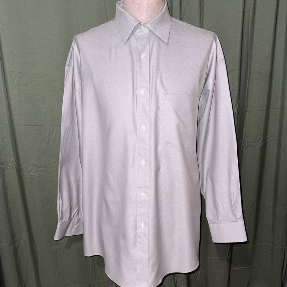 Men's Classic Gray Button Down Shirt - Thumbnail 3