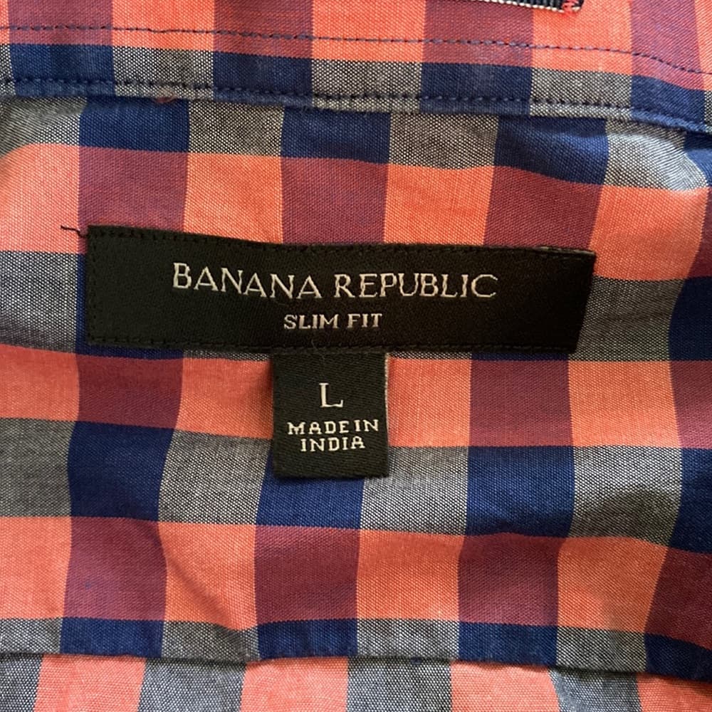 Banana Republic long sleeve checkered button down shirt - Thumbnail 2