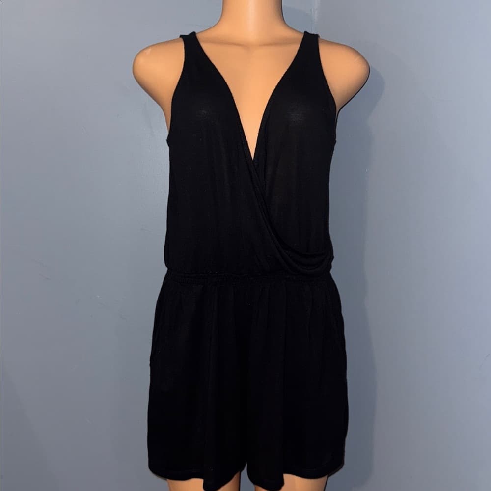 H&M Black Sleeveless Romper - Size Small - Thumbnail 8
