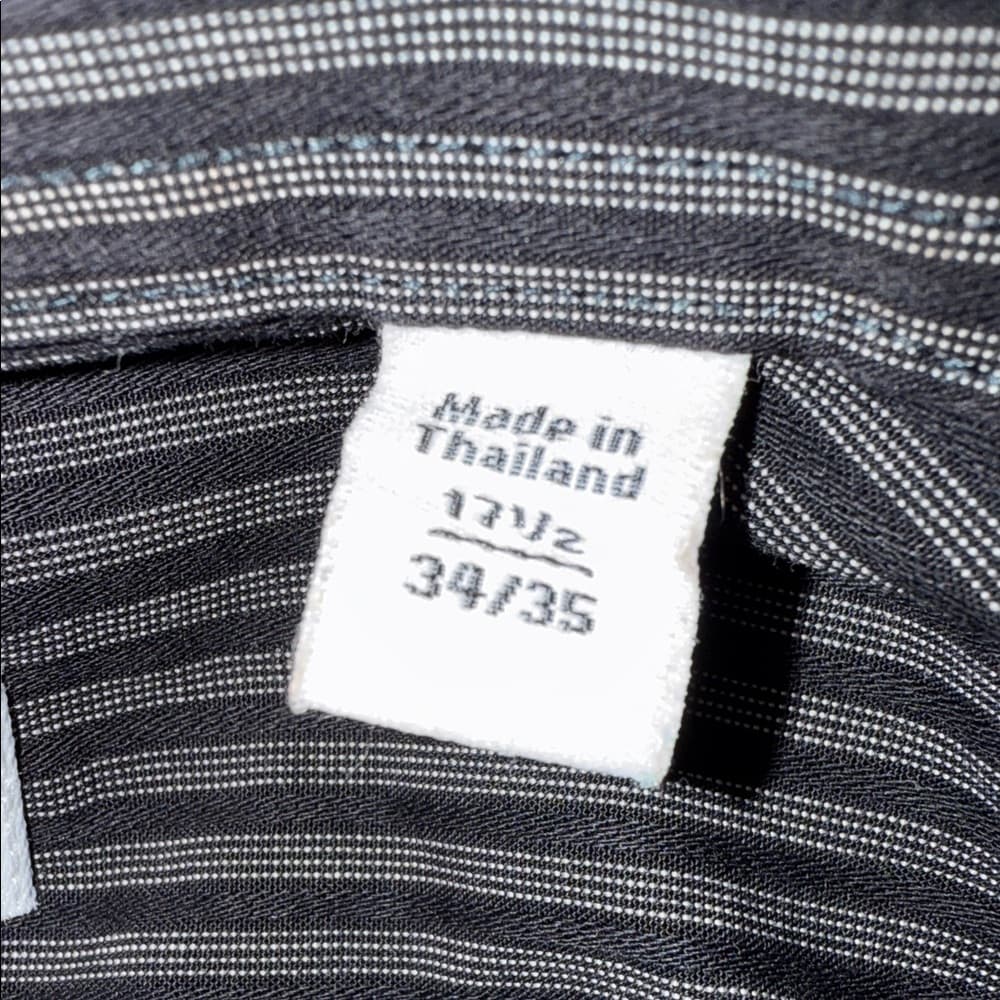 Calvin Klein Men's Black Pinstripe Shirt - Thumbnail 3