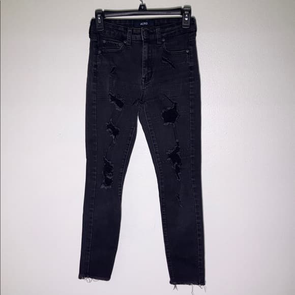 Aero black denim high-rise jeans - Thumbnail 10