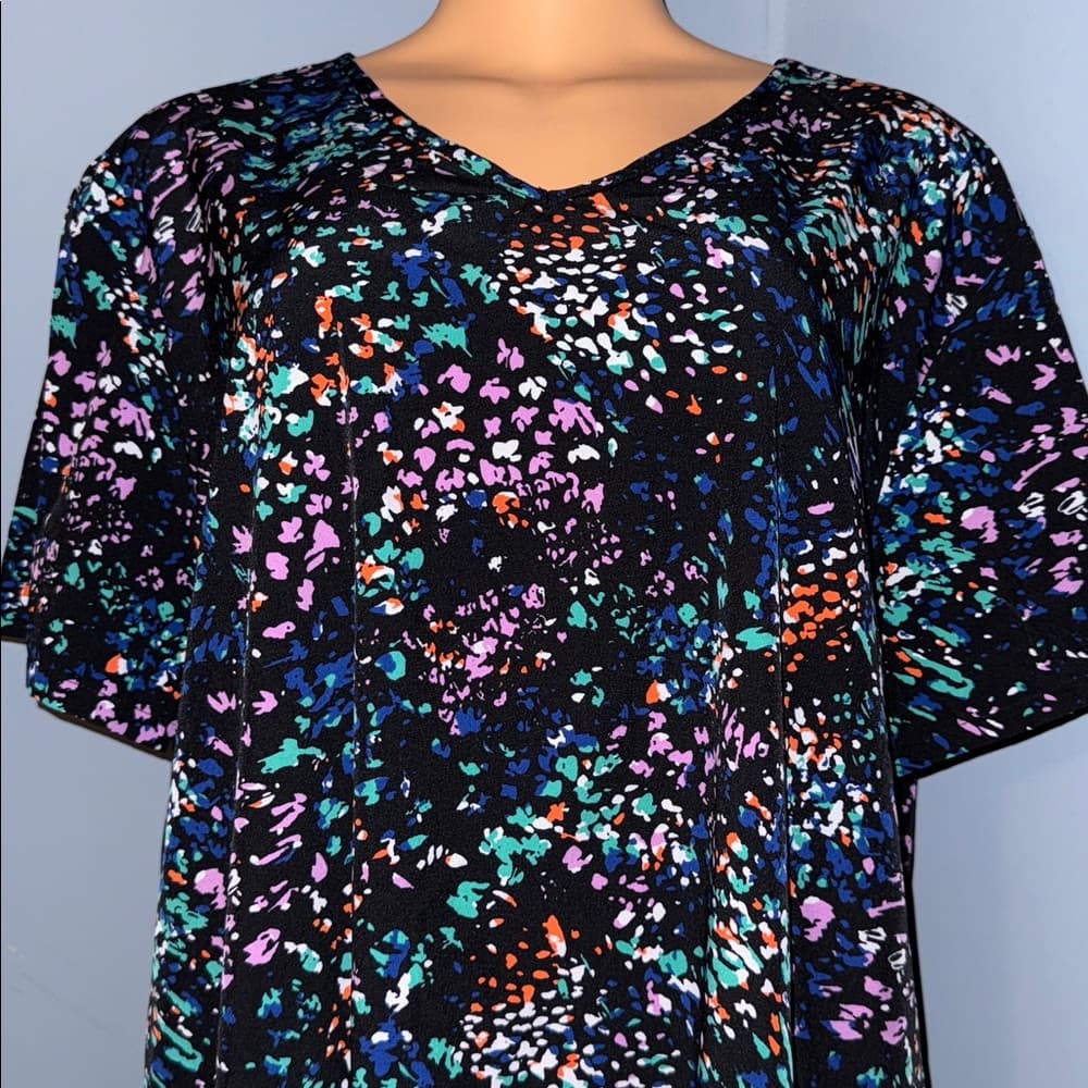 Scrubstar Scrub Top, Size 2XL - Multicolor Pattern - Thumbnail 2