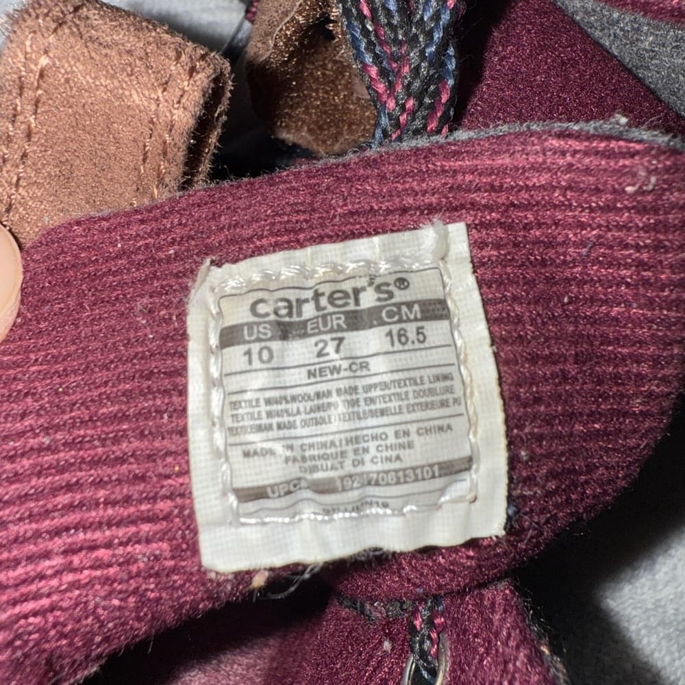 Carter's Kids' Blue and Brown Boots - Thumbnail 4