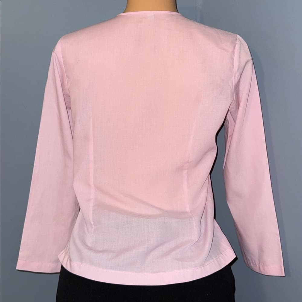 Very Dainty Light Pink Long Sleeve Blouse - Size 1 - Thumbnail 2