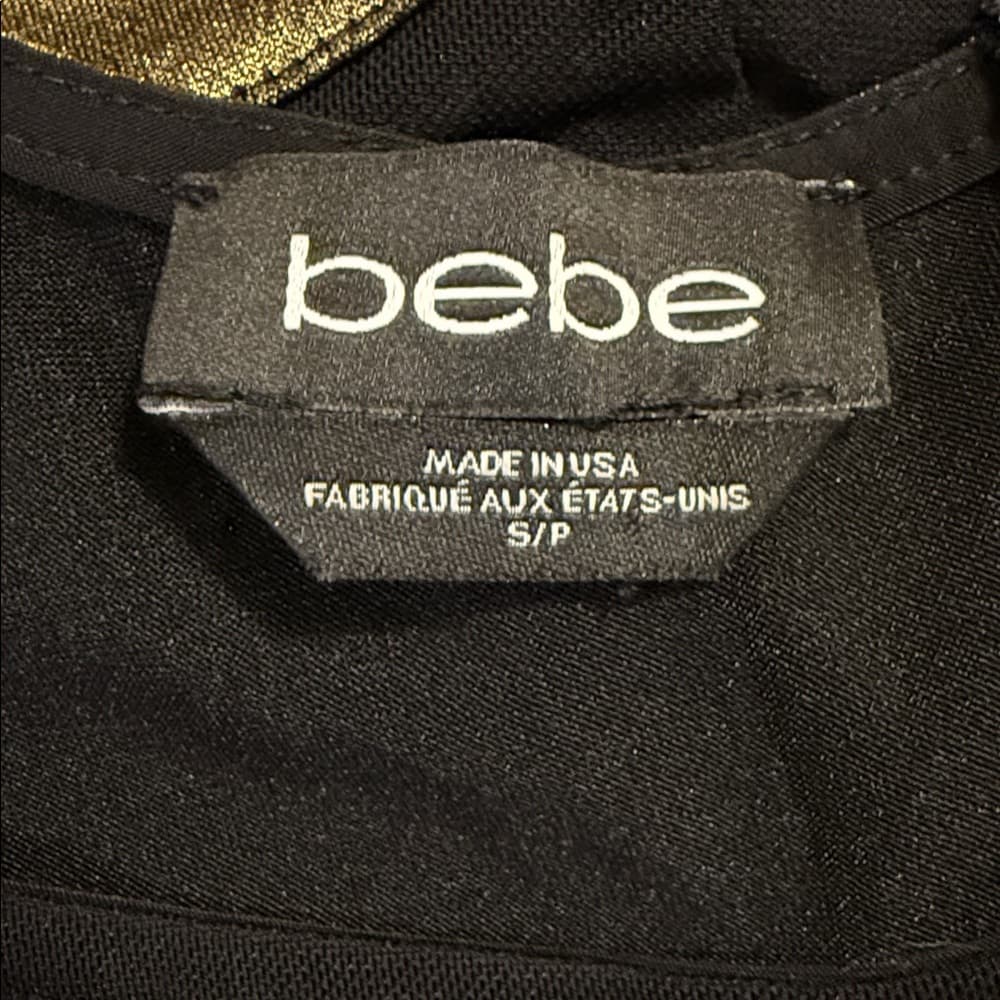 Bebe Sheer Metallic Crop Top - Size Small - Thumbnail 3