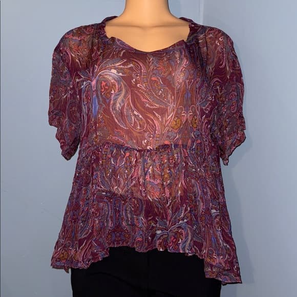 Free People Boho Chic Blouse – Size Small Petite - Thumbnail 5