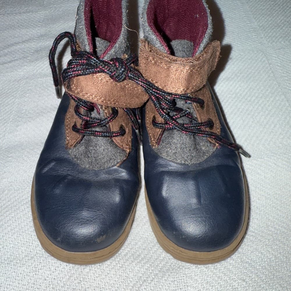 Carter's Kids' Blue and Brown Boots - Thumbnail 2
