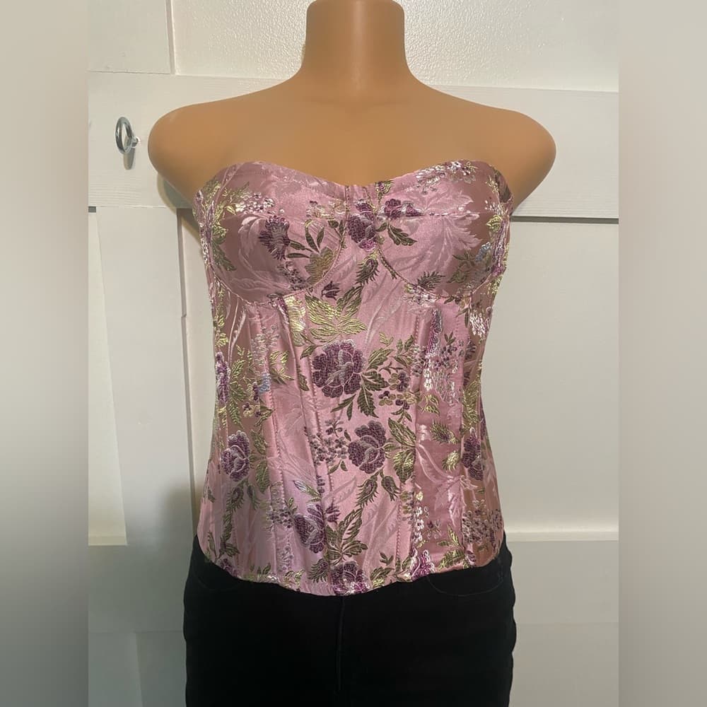 Pretty Little Thing Pink Corset Zipper