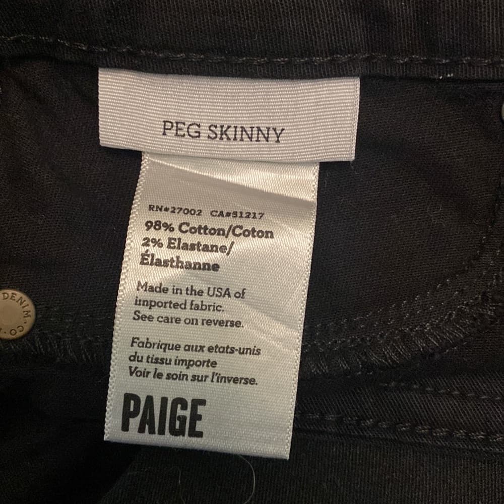 Semi-stretchy Peg Skinny black jeans - Thumbnail 5