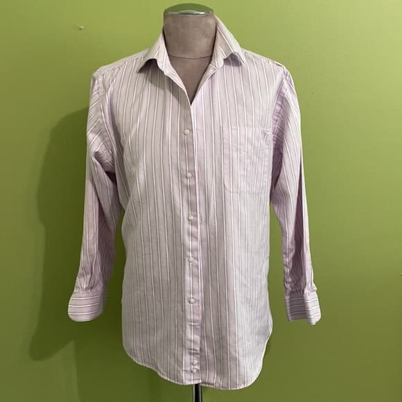 Purple striped long sleeve button down shirt - Thumbnail 4