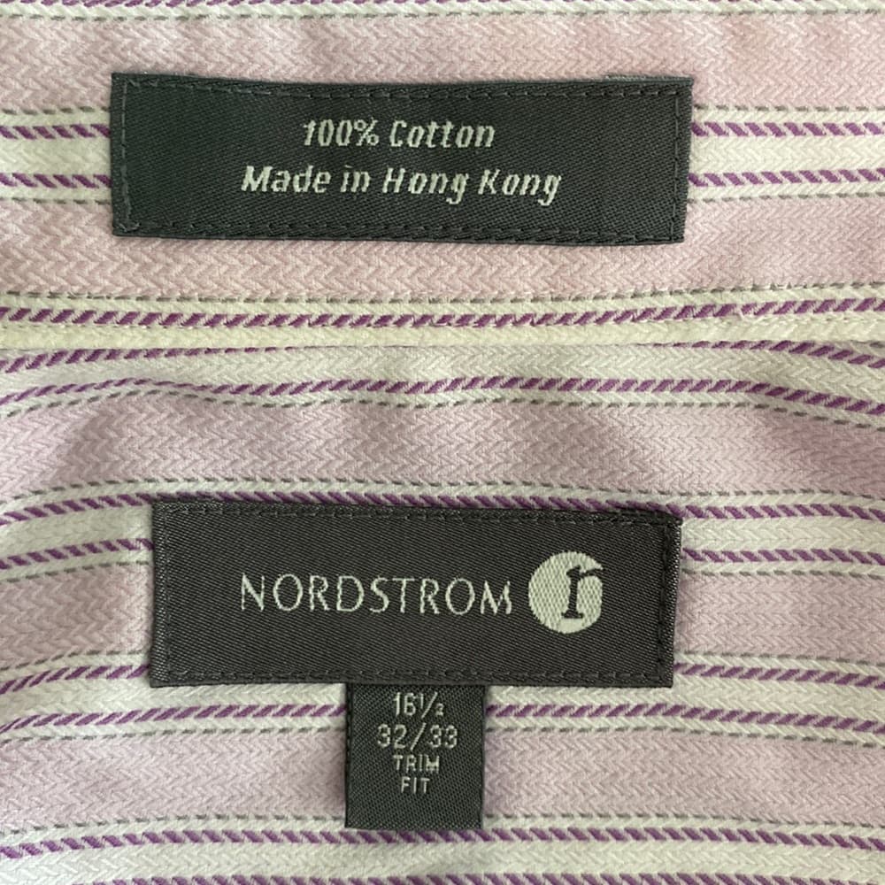 Purple striped long sleeve button down shirt - Thumbnail 2
