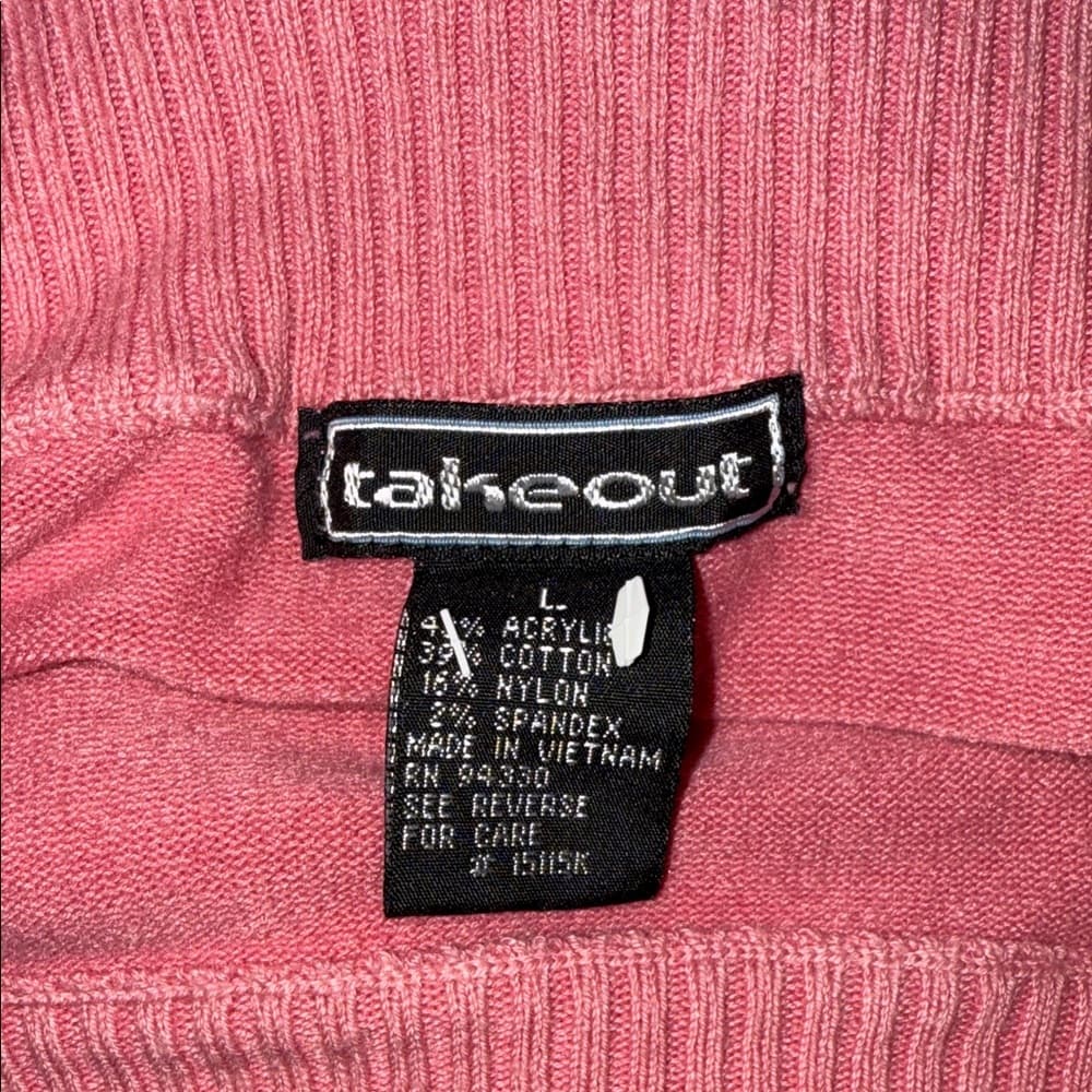 Takeout Pink Off-Shoulder Sweater - Thumbnail 3