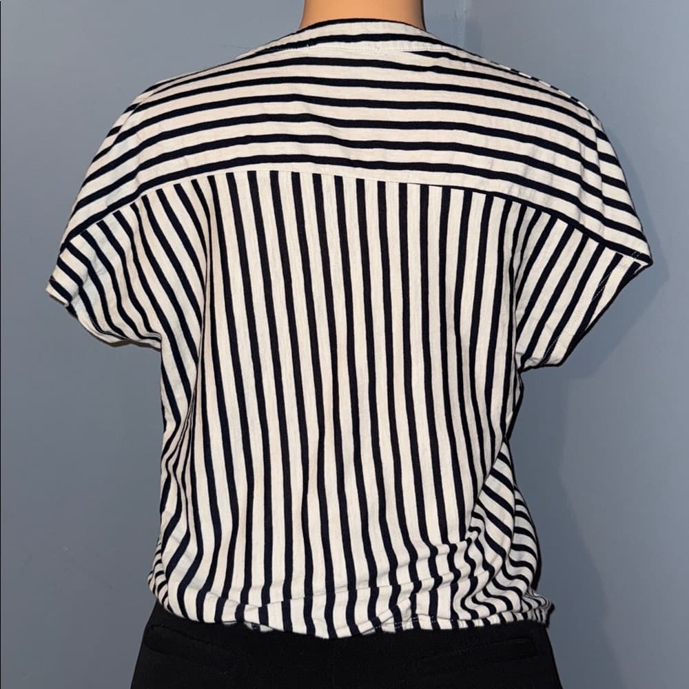 Liberty Love Striped Button-Up Blouse - Size Large - Thumbnail 2