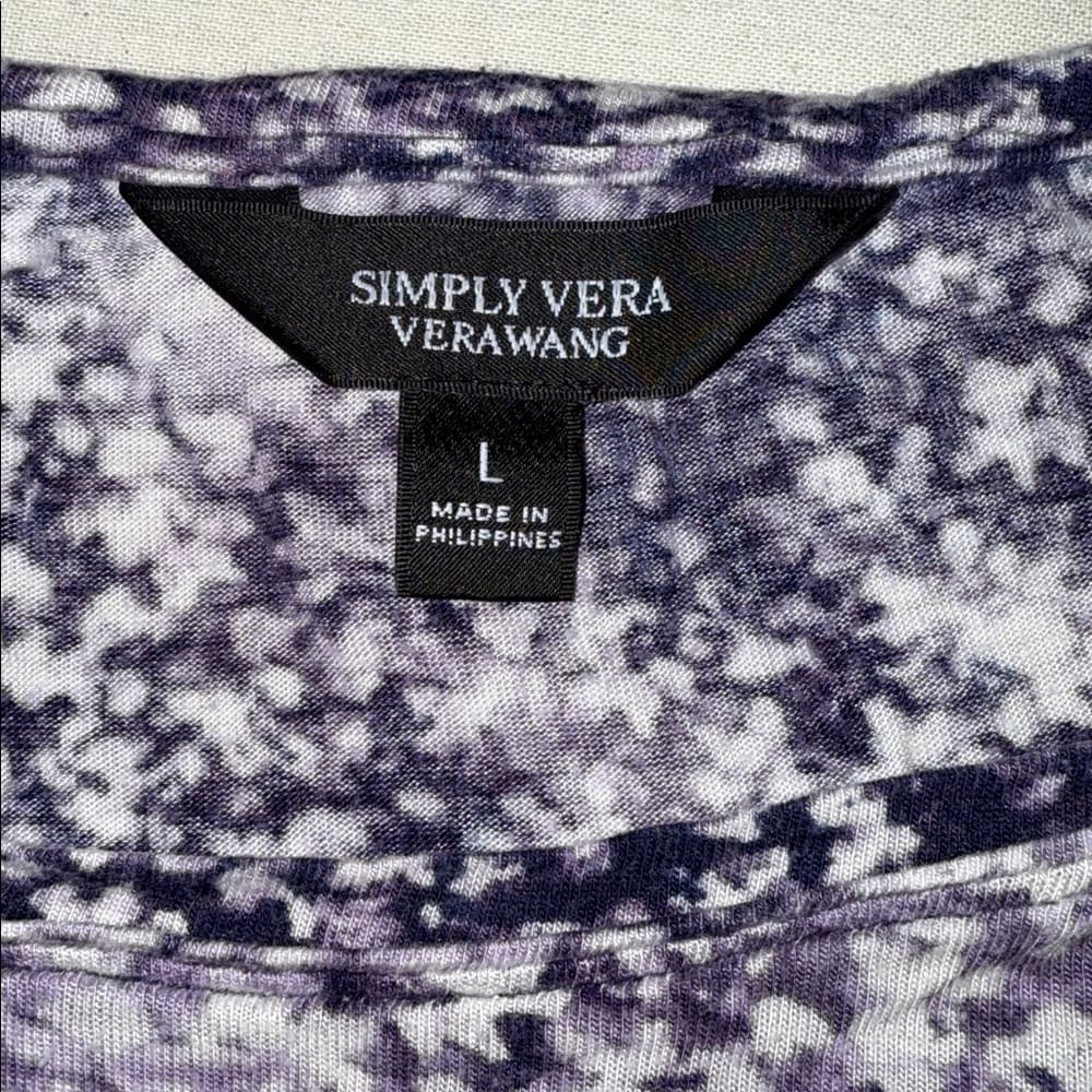 Simply Vera by Vera Wang Floral Top - Size Large - Thumbnail 2