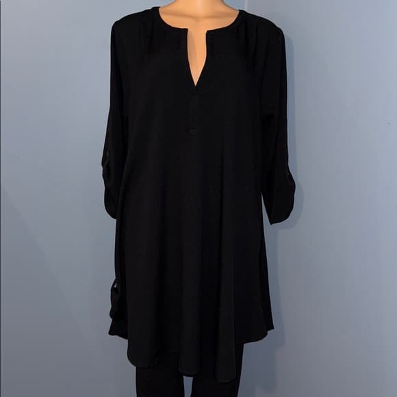 Spicy Mix Black Tunic Dress - Size 2XL - Thumbnail 6