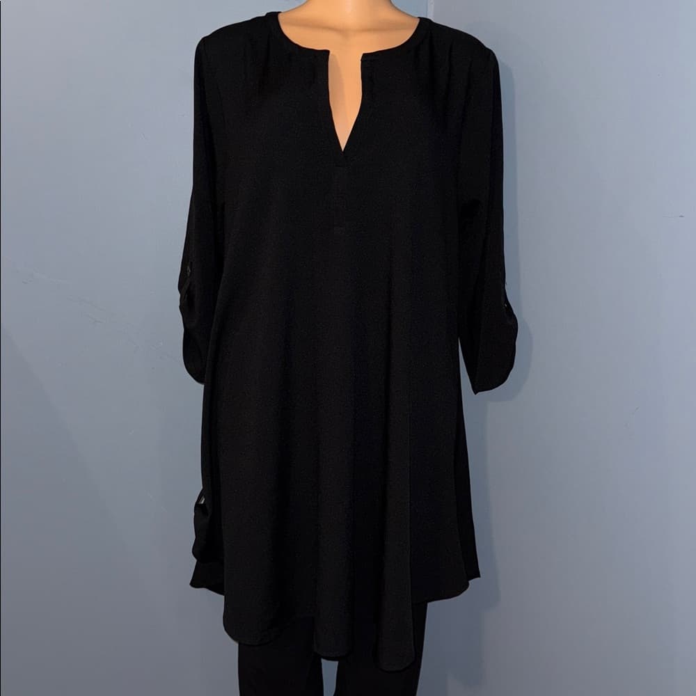 Spicy Mix Black Tunic Dress - Size 2XL - Thumbnail 5