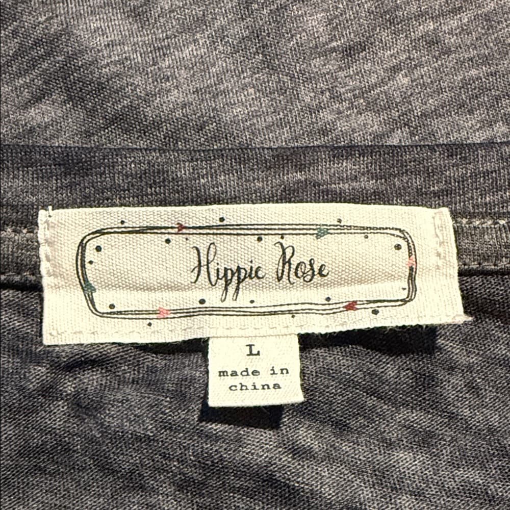 Hippie Rose Gray Short Sleeve Tee - Thumbnail 2