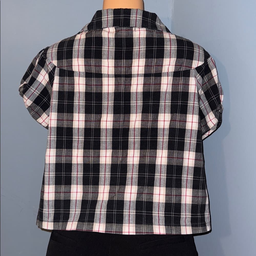 Stylish At Last Plaid Top - Size 1X - Thumbnail 3