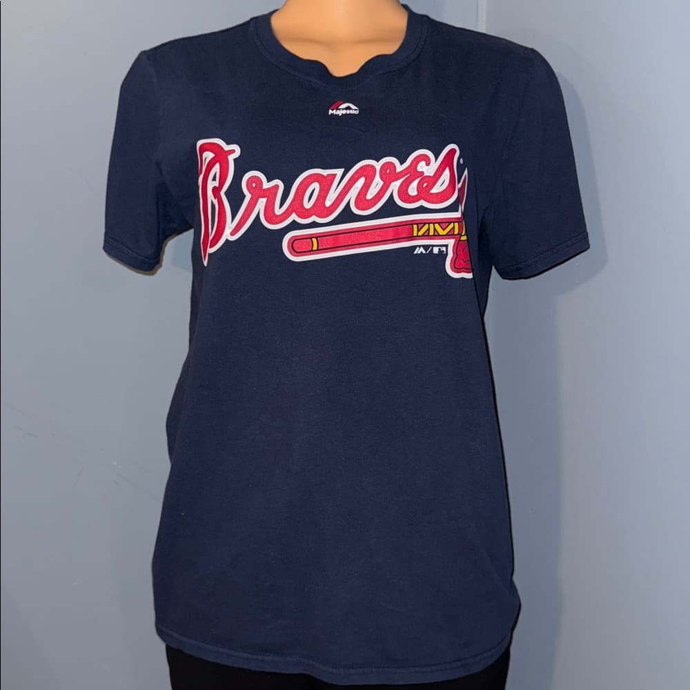 Majestic Braves T-Shirt - Size Small - Thumbnail 5