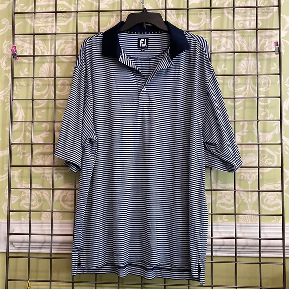 Foot Joy Comanche Trace striped golf polo shirt - Thumbnail 3