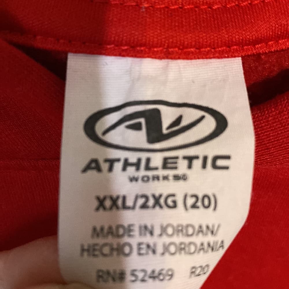 Red athletic hoodie - Thumbnail 3