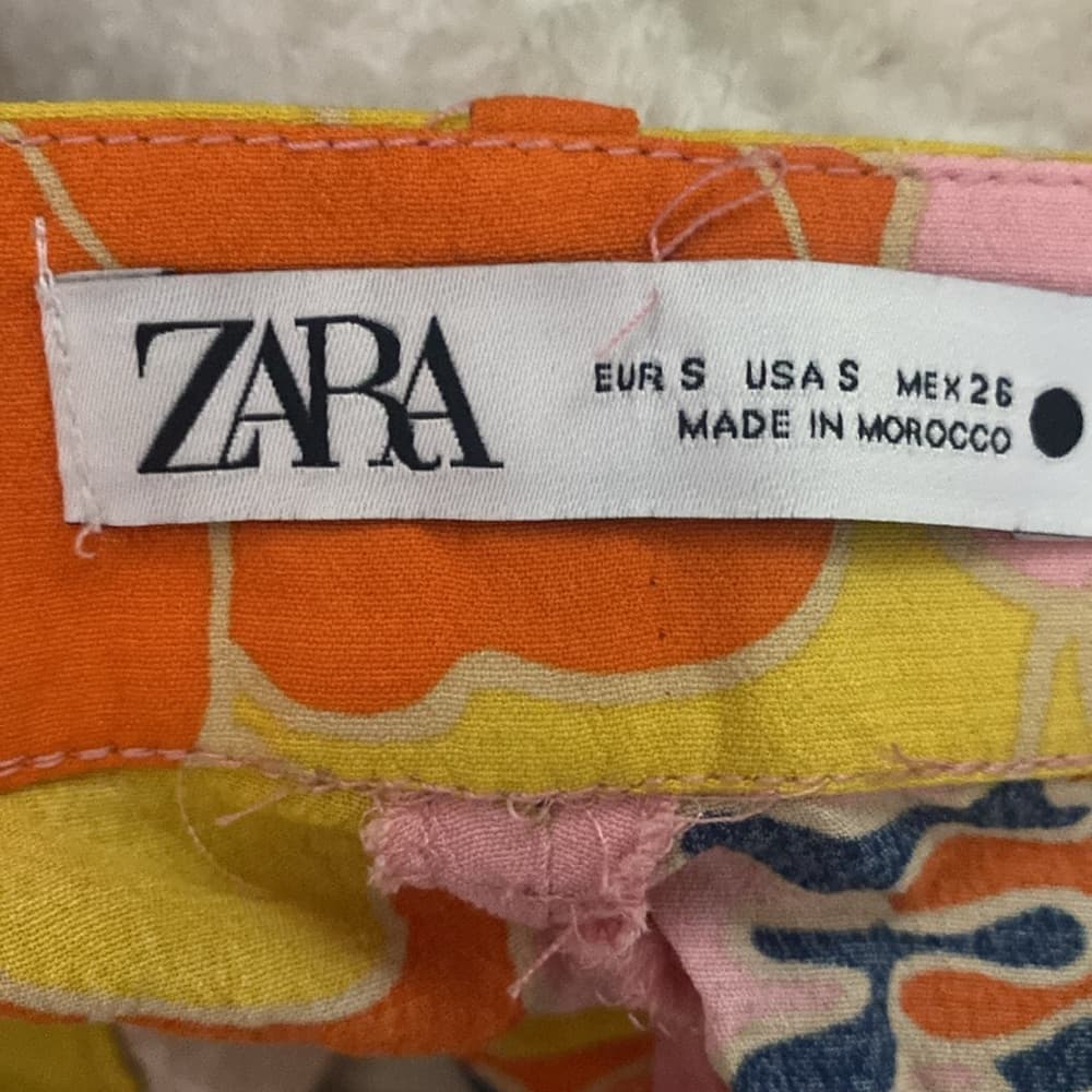 Zara floral dress pants with pockets - Thumbnail 4