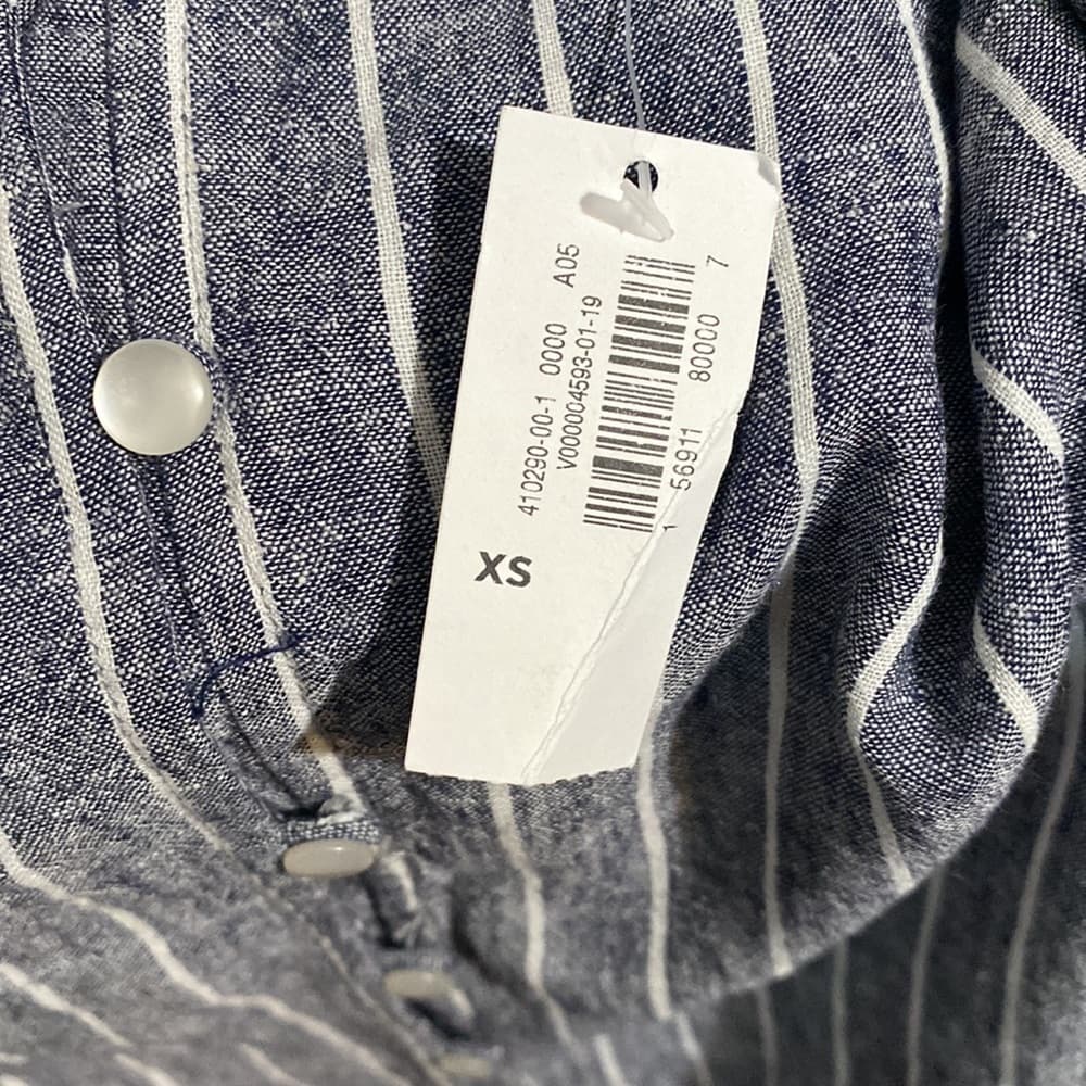 Old Navy Striped Button-Up Blouse - Size XS - Thumbnail 6