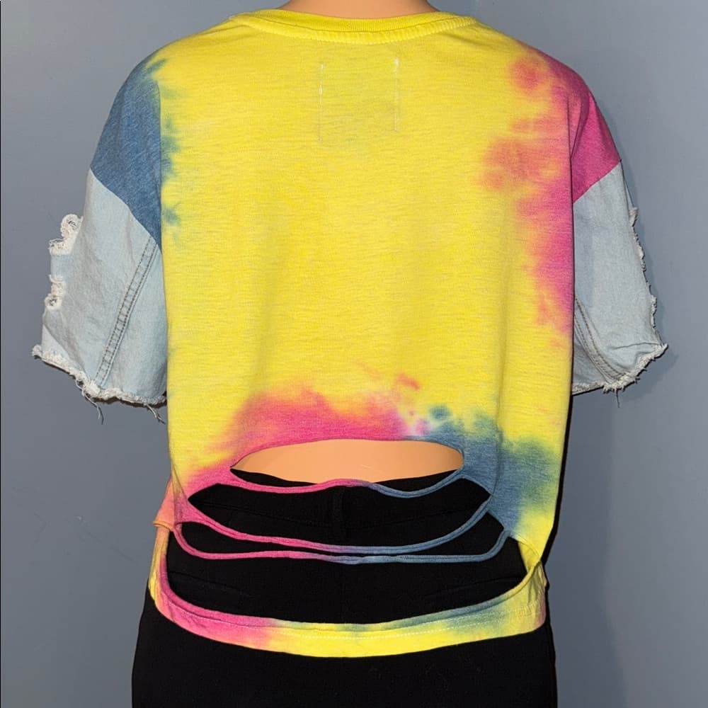 Thrill Multi-Color Tie-Dye Top - Size 1X - Thumbnail 2