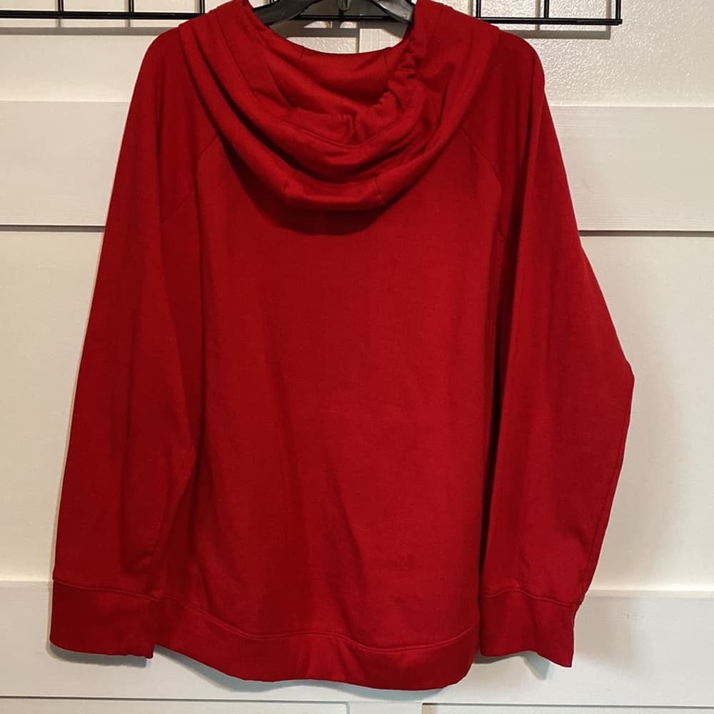 Red athletic hoodie - Thumbnail 2