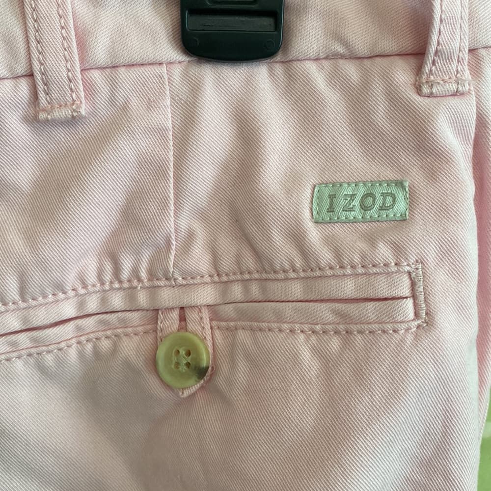 34 x 30 pink Izod khaki straight fit pants - Thumbnail 3