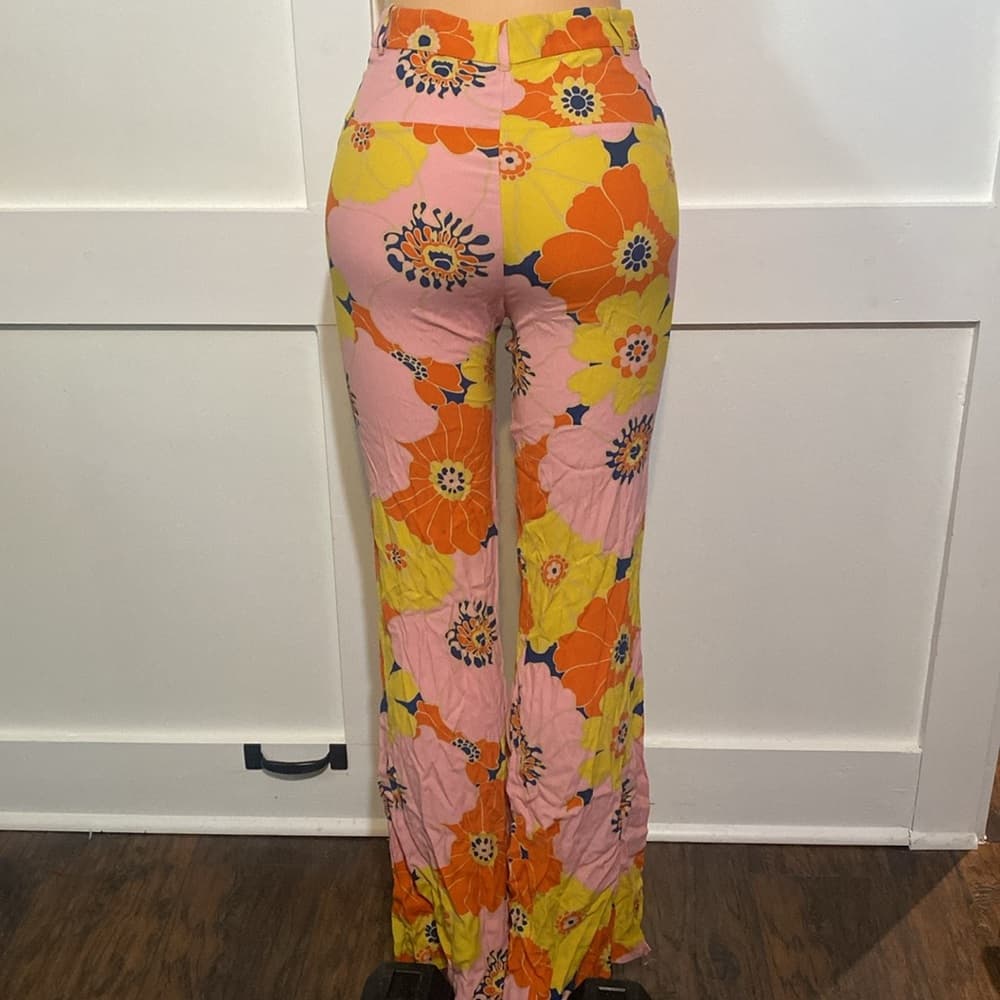 Zara floral dress pants with pockets - Thumbnail 3