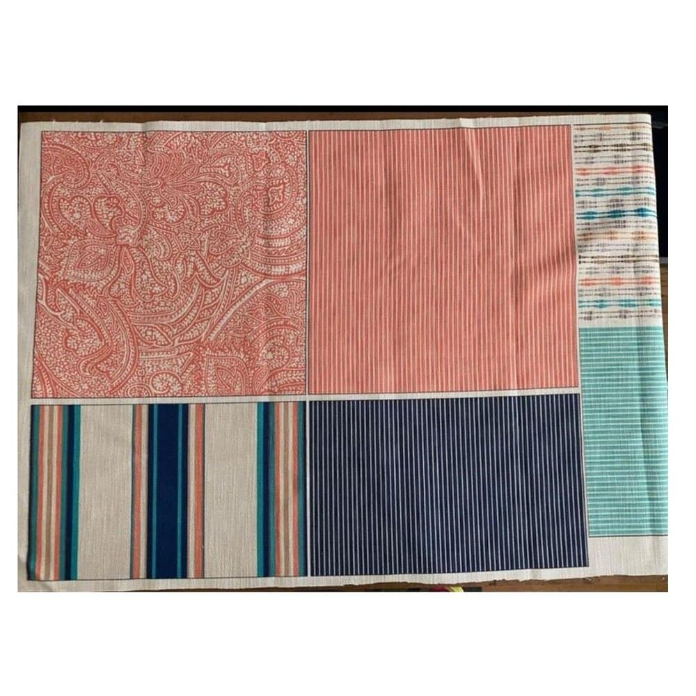 1 Panel Martha Stewart Lily Pond Panel Pillow Layout Seagrass Fabric - Thumbnail 9