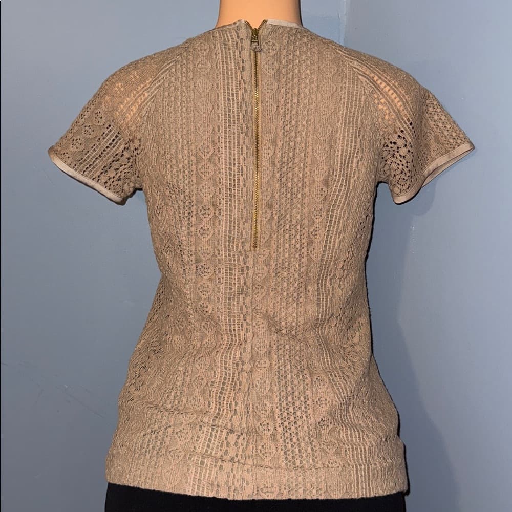 Brown lace shirt with liner - Thumbnail 4
