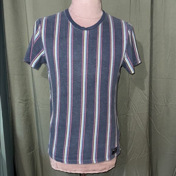 Abercrombie & Fitch Multicolor Striped Tee - Thumbnail 5