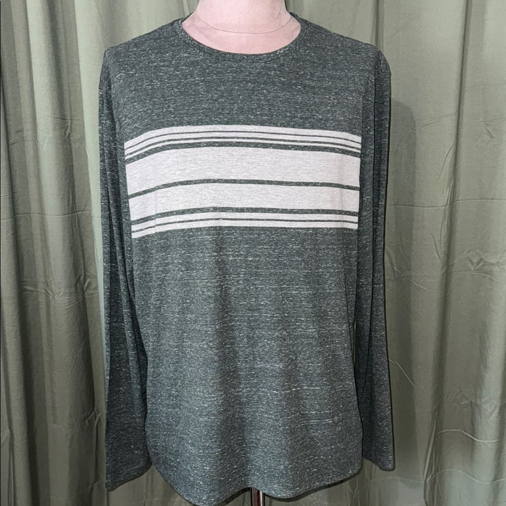 Goodfellow & Co Men's Heathered Gray Long Sleeve Tee - Thumbnail 4