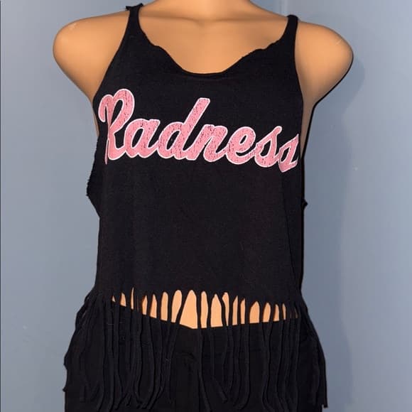 Forever 21 "Radness" Fringe Tank Top - Size Small - Thumbnail 7