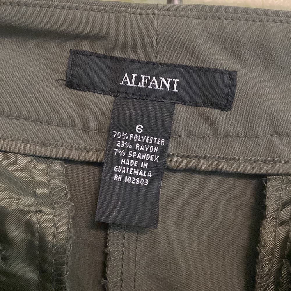 Olive green dress pants with zipper accents - Thumbnail 6