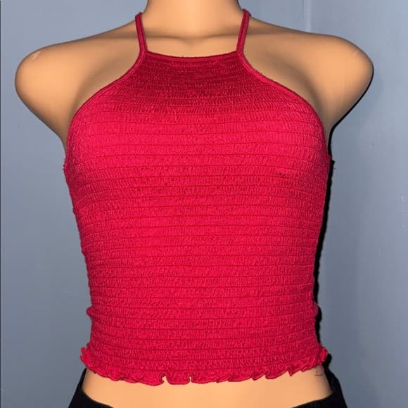 Fiore Red Halter Top - Size Medium - Thumbnail 6