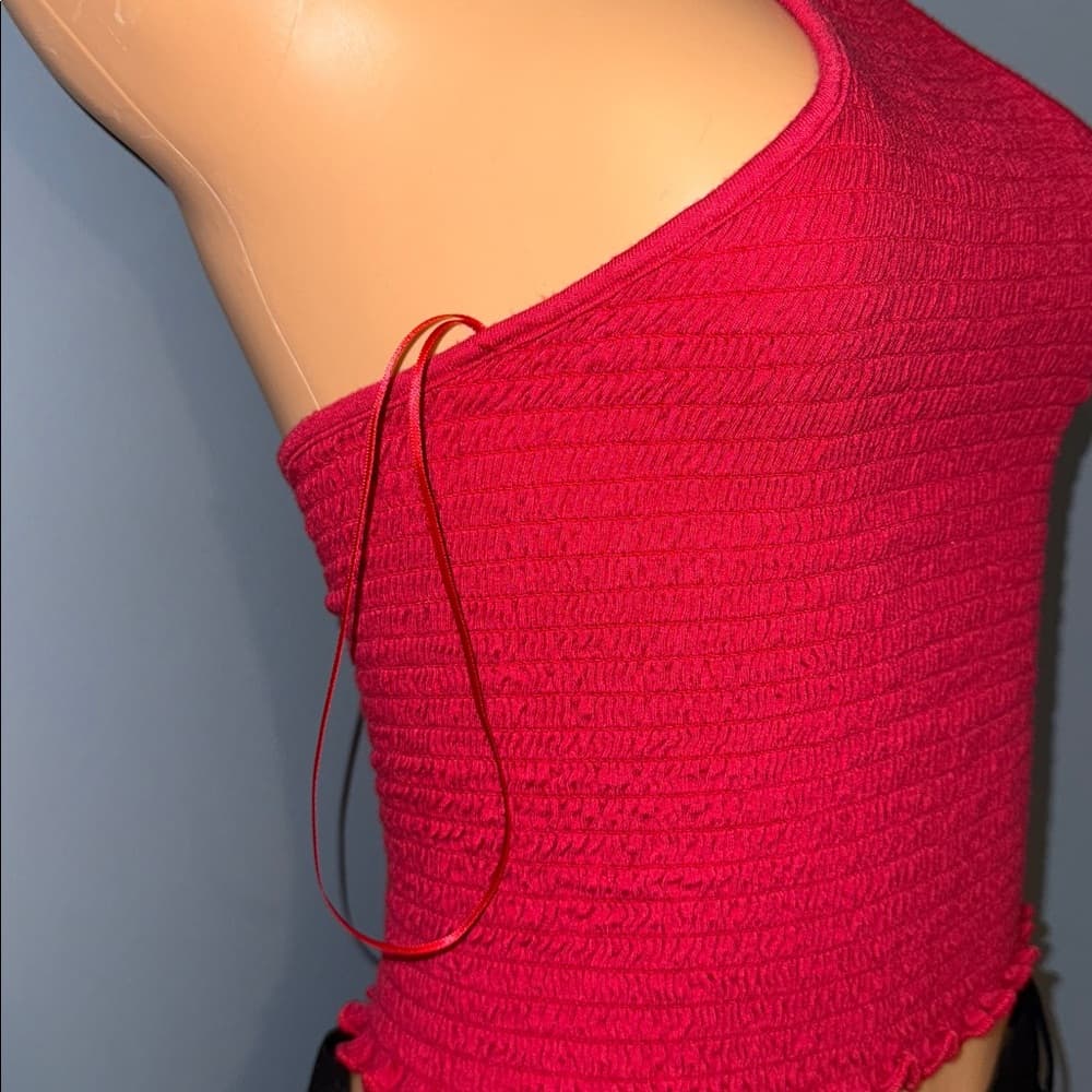 Fiore Red Halter Top - Size Medium - Thumbnail 2