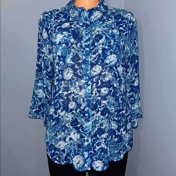 Ambiance Apparel Floral Blouse – Size Large - Thumbnail 6