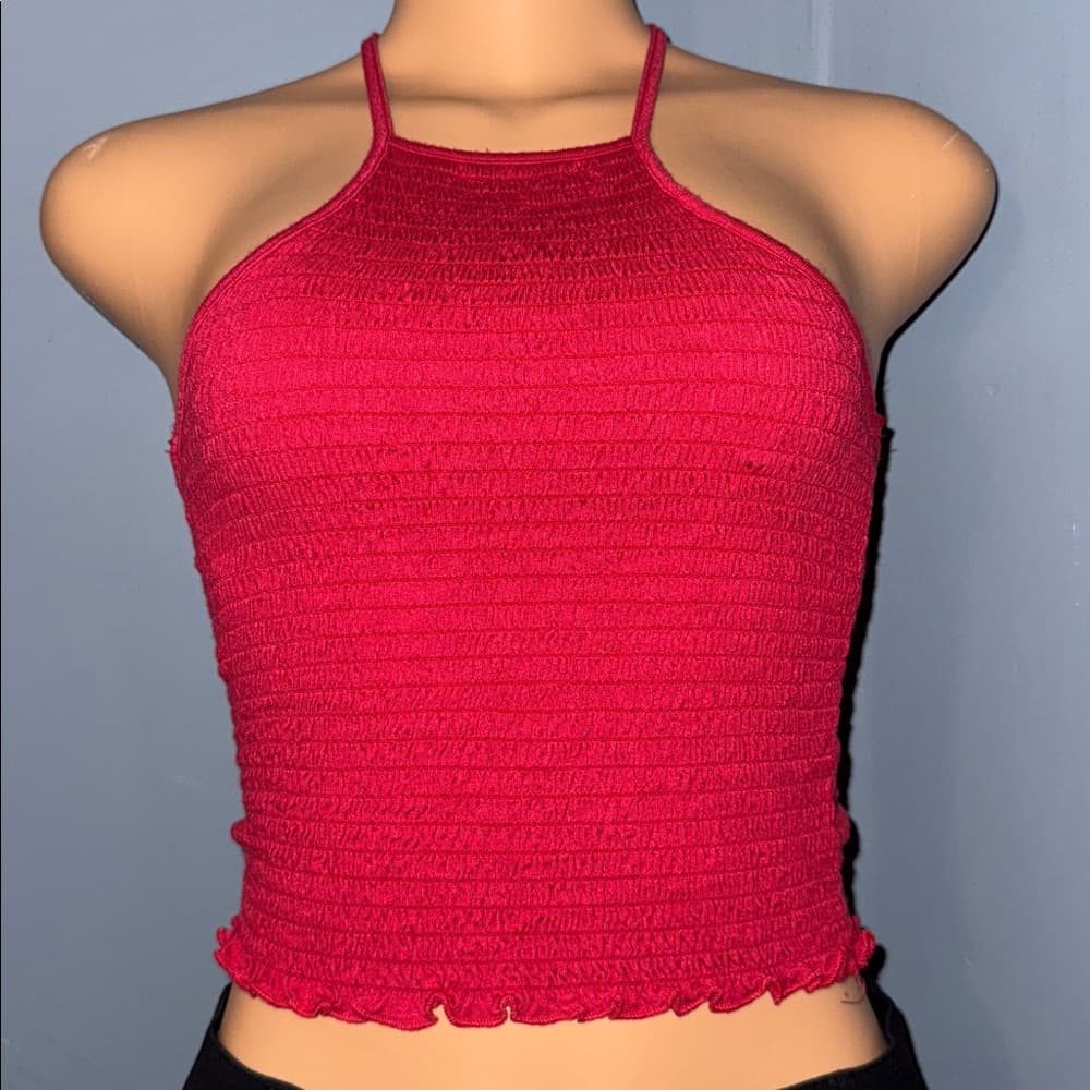 Fiore Red Halter Top - Size Medium - Thumbnail 5