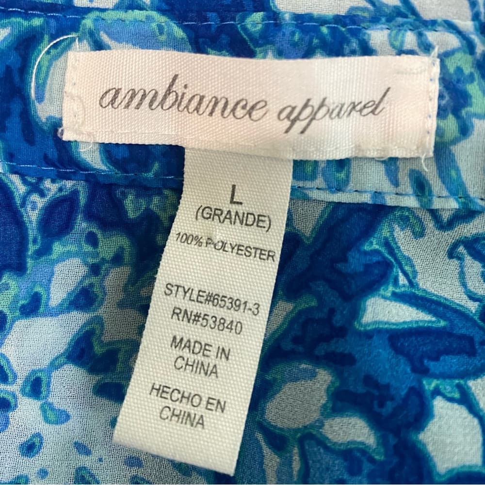 Ambiance Apparel Floral Blouse – Size Large - Thumbnail 4