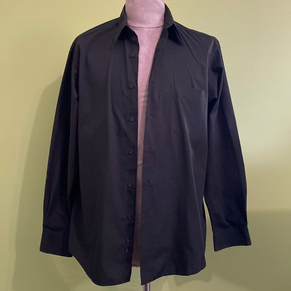 Men’s long sleeve black button down - Thumbnail 2