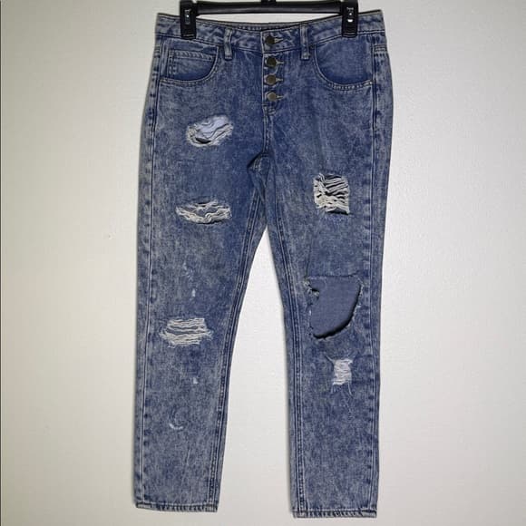 Refuge Acid Wash Jeans - Thumbnail 9