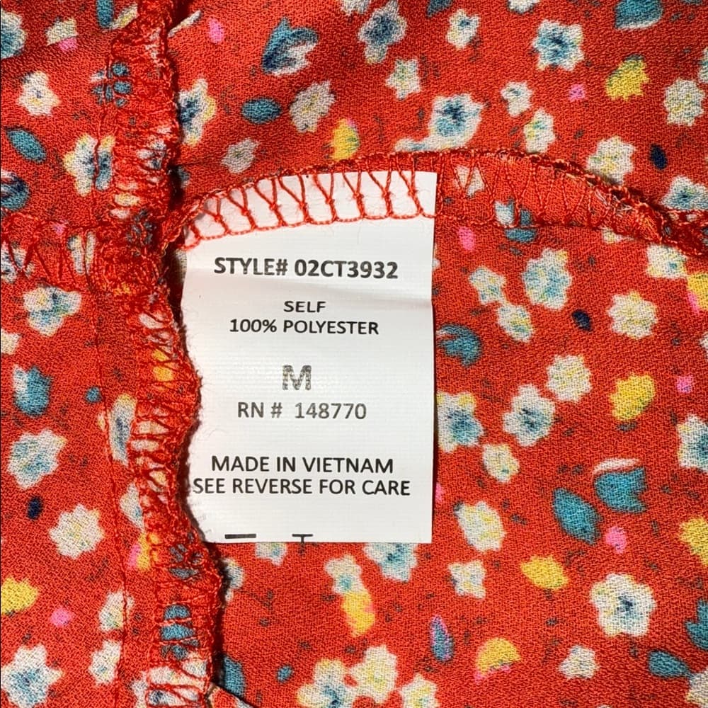 Sienna Sky Floral Tank Top With Ruffled Accents. Size medium. - Thumbnail 5