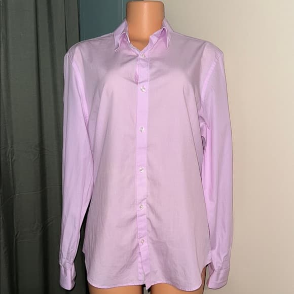 Classic Women’s Pink Button Down Shirt - Thumbnail 4