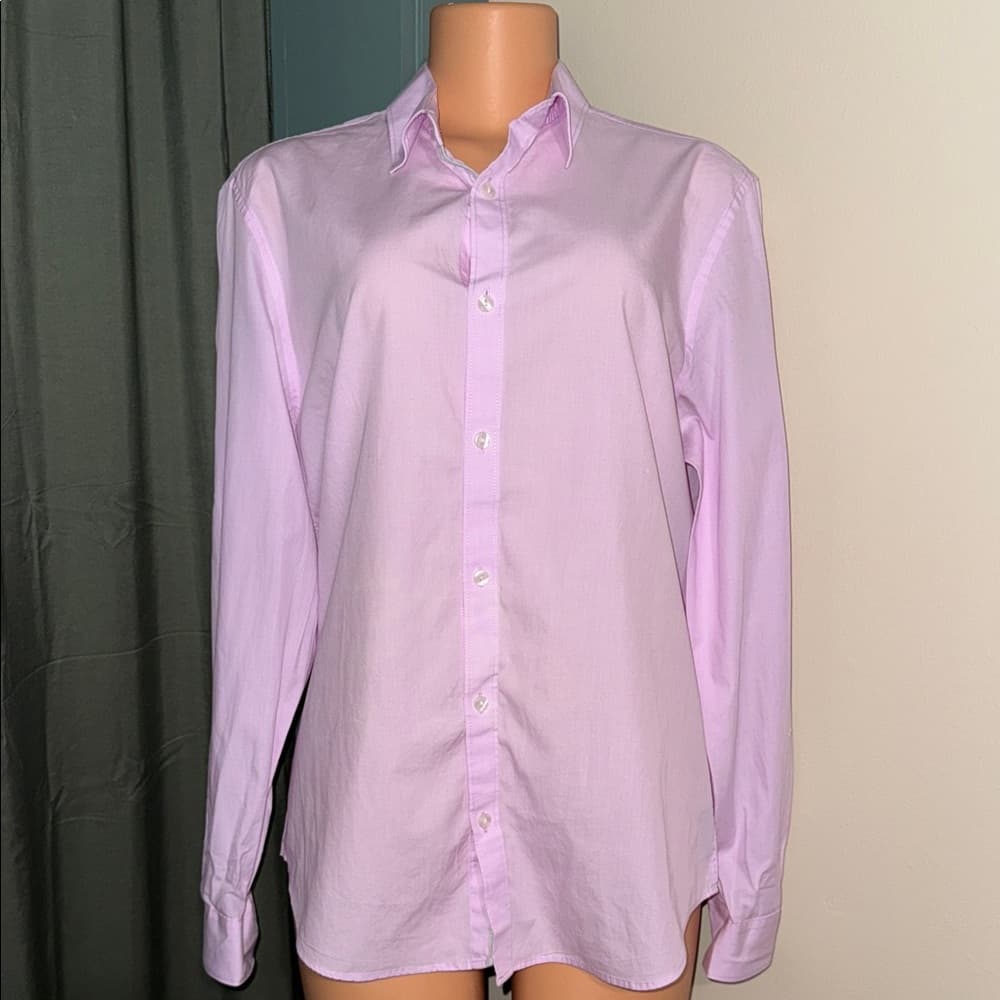Classic Women’s Pink Button Down Shirt - Thumbnail 3